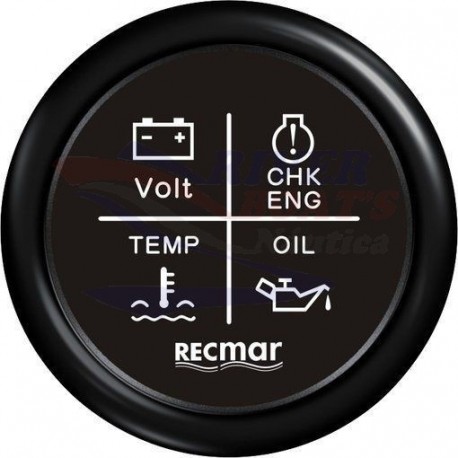 RELOJ MULTIFUNCION 12V/24V NEGRO