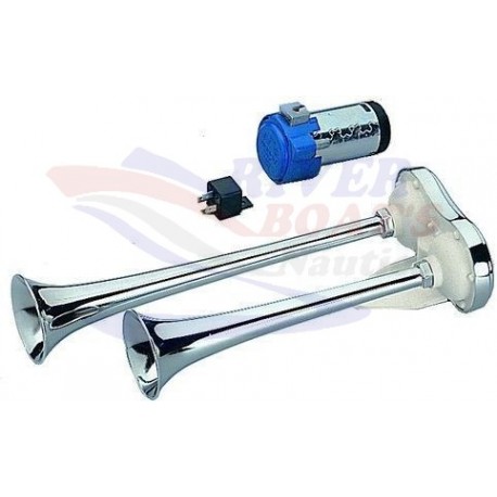 BOCINA DOBLE 12V CON COMPRESOR