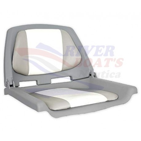 ASIENTO PLEGABLE FISHERMAN GRIS/BLANCO